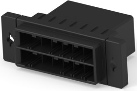 Plug housing, 12 pole, pitch 5.08 mm, straight, black, 3-179555-6