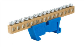 Listwa Zaciskowa Zerowa 15X16mm2 Niebieska Th 35-15/N