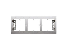 SIMON 54 Puszka natynkowa 3 potrójna srebrny mat płytka DPN3/43 KONTAKT SIMON