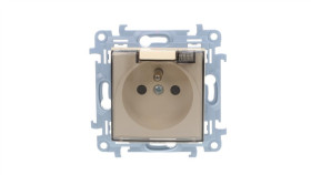 Simon 10 Gniazdo Pojedyncze Z Uszczelką Z Przesłonami Klapką Transparetną...