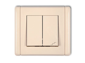 FLEXI Wyłącznik pojedynczy ze schodowym (wspólne zasilanie) beżowy 1FWP-10.1 KARLIK