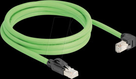 80896 Cat.6a patch cable, bottom-angled, SF/UTP, 2 m, green