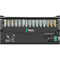 Wera 05056440001 BC Rapidaptor Bit Holder with Bits, 30-Piece Set