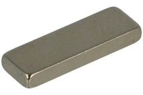 Magnes stały; prostopadłościenny; N38; 15mm; 5mm; 2mm; niklowany; neodymowy