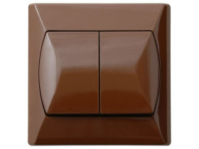 AKCENT Wyłącznik podwójny brązowy ŁP-2A/24 OSPEL