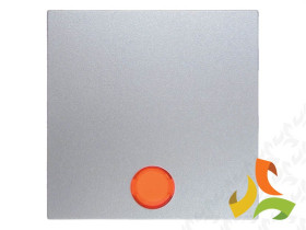 B.Kwadrat/B.7 Klawisz z podświetleniem do wyłączników 1 pojedynczy z 5-cioma soczewkami aluminium mat lakierowany 16211404 HAGER