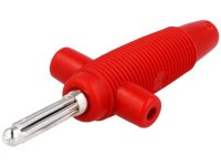 BANAN-WHIR3-R Wtyk bananowy lutowany - maks. przekrój kabla: 2.5mm2, do 60VDC, 30A, czerwony, Hirschmann