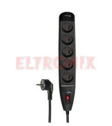 LISTWA ZASILAJACA Z FILTREM FMP7115 1.5M 5 GNIAZD GRAFIT