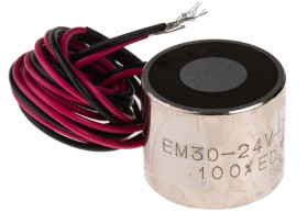 Zwora elektromagnetyczna 24V dc 280N średnica 30mm DC wysokość 24mm