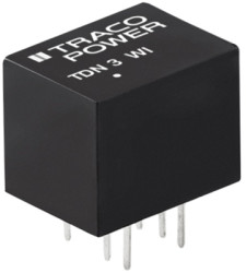 DC converter, 9-36 VDC, 3 W, 1 output, 5 VDC, 80 % efficiency, TDN 3-2411WI