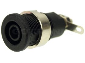 Gniazdo banan 4mm 32A 1000V czarne