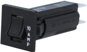 Circuit breaker, thermal, 1 pole, 15 A, 32 V (DC), 250 V (AC), faston plug 6.3 x 0.8 mm, snap-in, 3-1393250-0