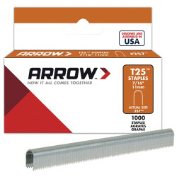 Arrow T25S-716 T25 Staples 11mm (7/16in) Box 1000