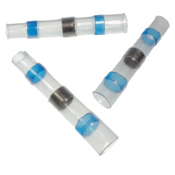 Złączka z cyną 2,50mm2 niebieska szybkozłączka wodoodpor. rurka z klejem