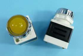 230VAC 20mm 30x35mm YELLOW KONTROLKA LED