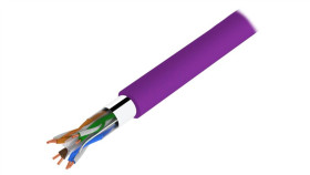 Przewód F/Utp Cat 6 Cu 4X2x23awg Lszh 100M Fioletowy
