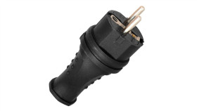 Wtyczka Gumowa Przenośna Z/U Prosta Ip44 16A 250V
