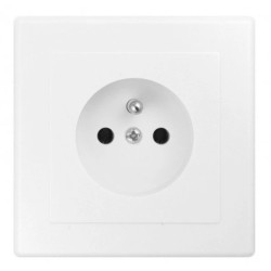 JOWISZ Gniazdo pojedyncze z/uziemieniem białe GPt-16 Jw BI