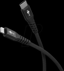 74516 Sync &amp; charging cable, USB-C -&gt; Lightning, 60 W, 2.0 m, textile,