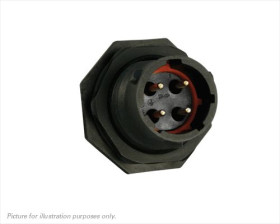 Złącze wielostykowe przemysłowe 4-pinowe, panelowe Souriau Sunbank by Eaton