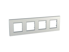 UNICA QUADRO Ramka 4 poczwórna silver MGU6.708.55 SCHNEIDER ELECTRIC