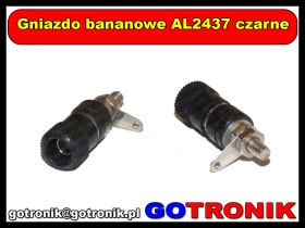 Gniazdo bananowe AL2437 czarne