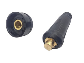 KOMPLET ZŁĄCZE SPAWALNICZE 50-70mm2 WTYK ORAZ GNIAZDO DO SPAWAREK