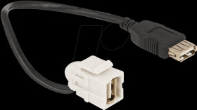 86327 Keystone USB 2.0 A socket > USB 2.0 A socket 110°