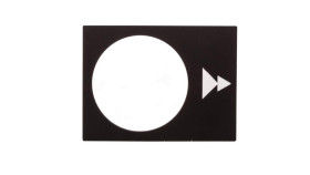 Tabliczka Opisowa Czarna Prostokątna 30X40mm W Lewo Wolno-Szybko Zb2by2912