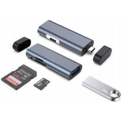 HUB USB TYP C 3.0 SD micro adapter rozdzielacz