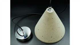 Lampa Wisząca, Betonowa Stożek Mały, Podsufitka Metalowa, Kolorowy Przewód W...