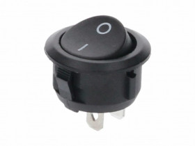 WŁĄCZNIK DO OBUDOWY KOŁYSKOWY OKRĄGŁY CZARNY