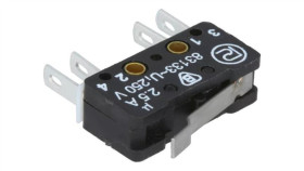 Mikroprzełącznik Snap Action On-(On), 2,5A/250Vac 0,3A/220Vdc 83 133 S54 Ar14.75