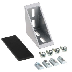 Część łącząca Kątownik Rozmiar rowka 8mm RS PRO Uchwyt złącza i łączenie