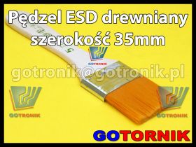 Pędzel ESD do topników i past 35mm drewniany