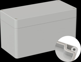 Industrial housing, 160 x 80 x 90 mm, IP66, light gray