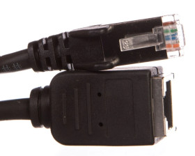 Przedłużacz kabla krosowego F/UTP kat.5e czarny 1m 91886