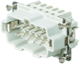 Pin contact insert, 4, 10 pole, equipped, tension clamp connection, with PE contact, 1745830000