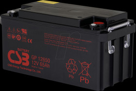 GP12650 Rechargeable lead-fleece battery, 12 V, 65 Ah, standby UPS