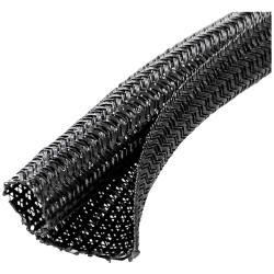 Quadrios 23CA249 Braided Hose Black Polyester 50-51mm Temp 155&#xB0;C Per Metre