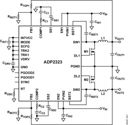 Dual 3A, 20V Synchronous Step-Down Regulator with Integrated High-Side Mosfet