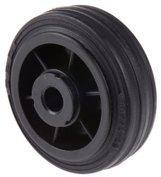 Kółko do wózka, Lite, Guma, Czarny, obc.: 50kg, śred.: 80mm, szer.: 25mm