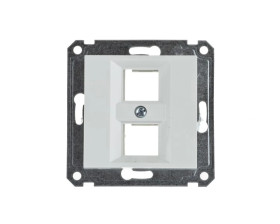 Lumina Płytka podwójna Keystone Jack biała WL2320