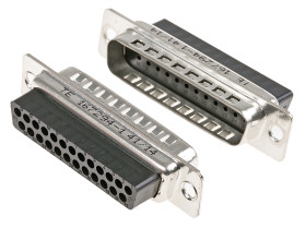 Złącze D-Sub 25-pinowe Męski Proste Montaż na kablu