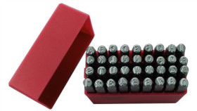 Zestaw Wybijaków Liter, 36-Szt., (27 Części X Stempel Stalowy Z Kropkowaną...