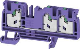 Through terminal block, snap-in, 4.0 mm², 32 A, 8 kV, purple, 3109530000