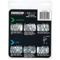 Arrow ARK6120 RK6120 Multi Rivet Pack (120)