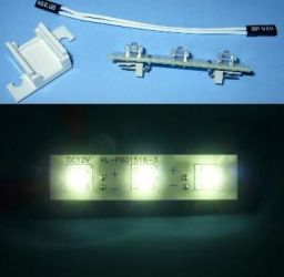 LISTWA LED FLUX 12V 6cm WW 3xLED+KA