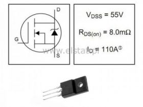 IRFI 3205 ( TO220 ) N-CH Mosfet 55V 64A 63W