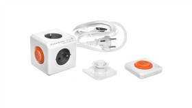 Przedłużacz Powercube 4X230v Z Wyłącznikiem I Pilotem 1,5M Pomarańczowy...